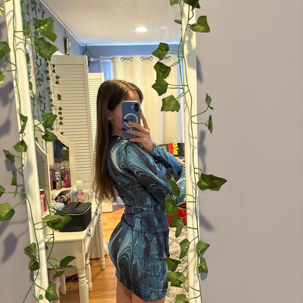 Unbranded Women's Blue and Navy Dress - Picture 2 of 2